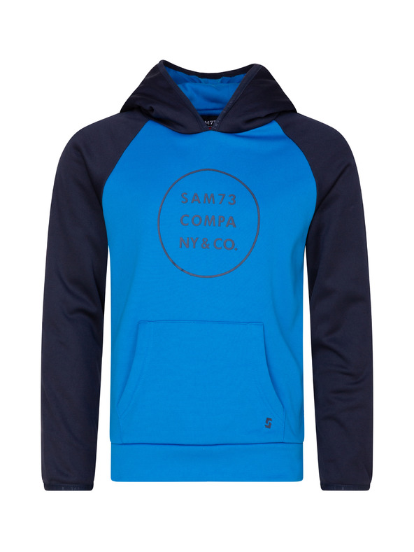 Sam 73 Čierno-modrá chlapčenská mikina s potlačou SAM 73 Ian
