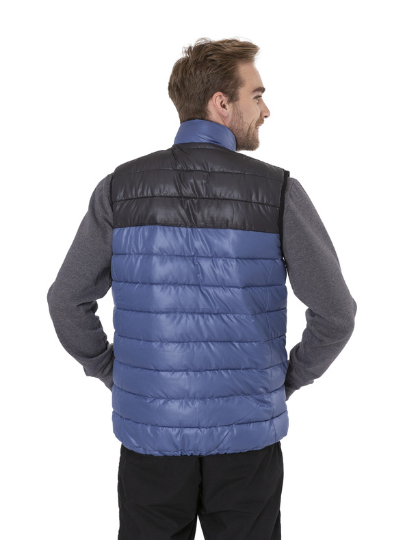 Sam 73 Čierno-modrá pánska prešívaná vesta SAM 73 Donald