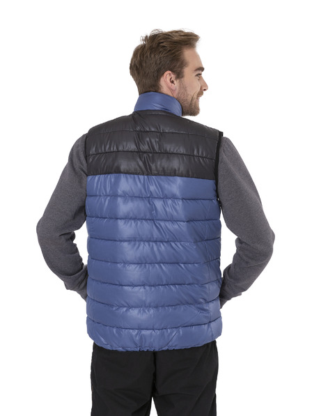 Sam 73 Čierno-modrá pánska prešívaná vesta SAM 73 Donald