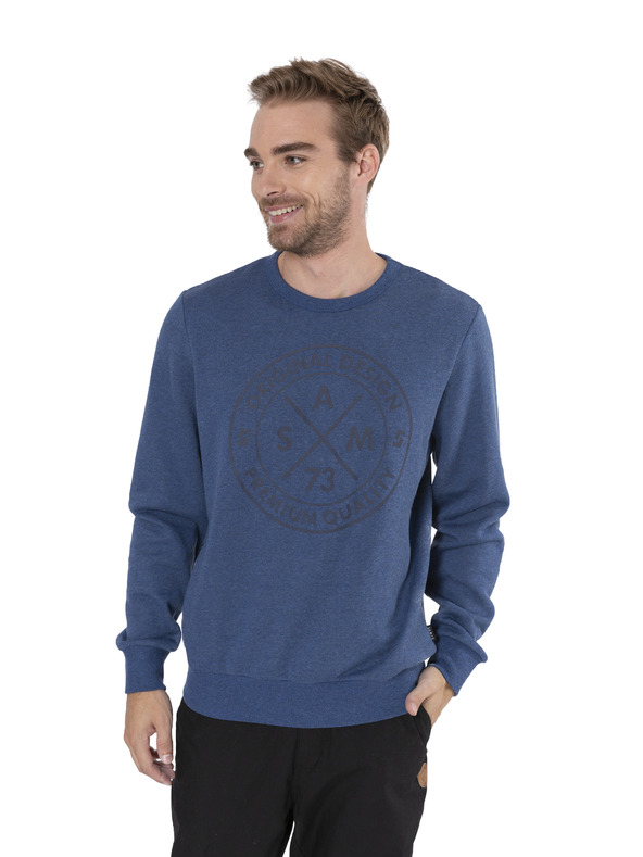 Sam 73 Modrá pánska mikina s potlačou SAM 73 Guy