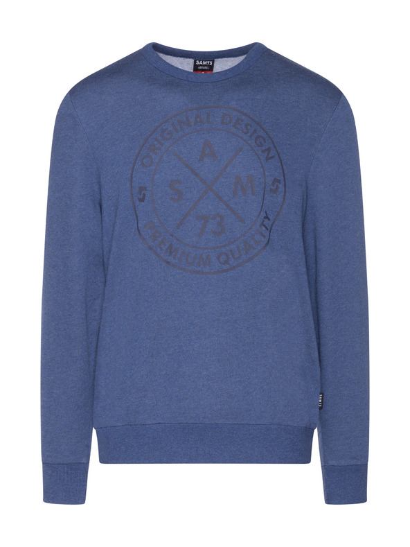 Sam 73 Modrá pánska mikina s potlačou SAM 73 Guy