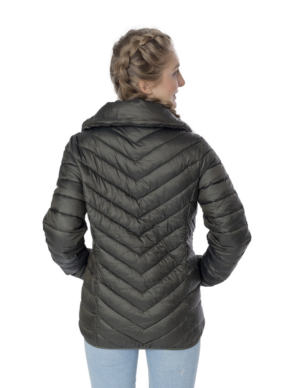 Sam 73 Tmavozelená dámska prešívaná zimná bunda SAM 73