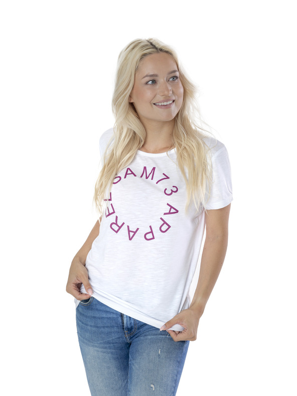 Sam 73 Biele dámske tričko s potlačou SAM 73 Arias
