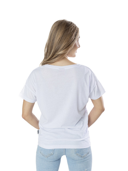 Sam 73 Biele dámske tričko s potlačou SAM 73