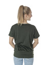 Sam 73 Tmavozelené dámske tričko s potlačou SAM 73