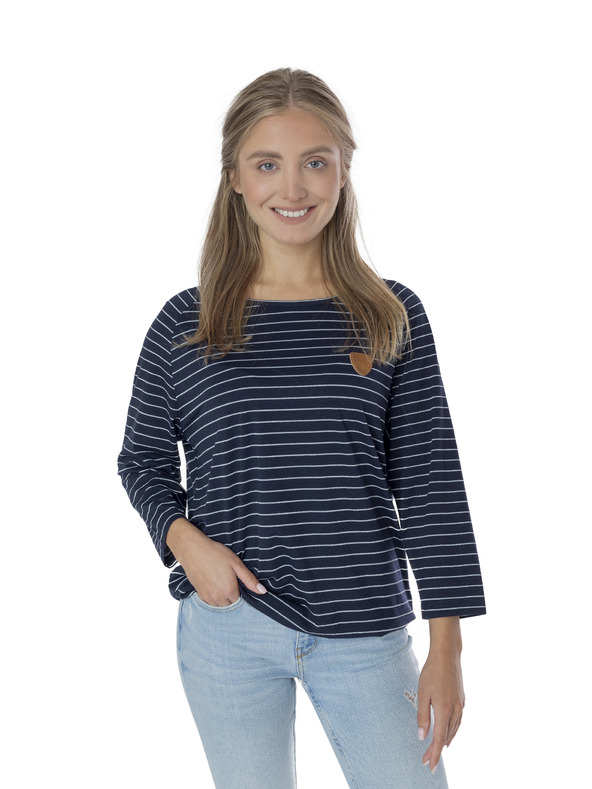 Sam 73 Tmavomodré dámske pruhované tričko SAM 73