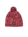 Sam 73 Čierno-ružová dievčenská žíhaná zimná čiapka s bambulou Sam 73 Gloria