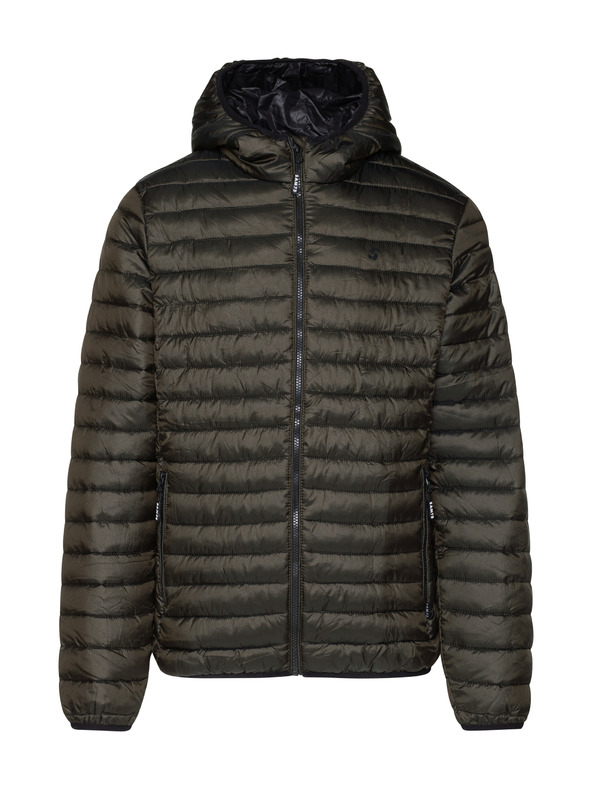 Sam 73 Khaki pánska prešívaná bunda s kapucňou SAM 73 Edmund