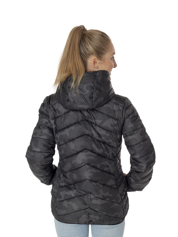 Sam 73 Čierna dámska prešívaná maskáčová bunda Sam 73