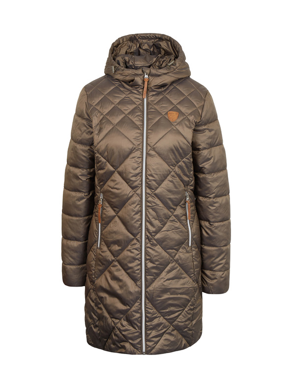 Sam 73 Hnedá dámska prešívaná bunda s kapucňou Sam 73