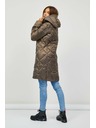 Sam 73 Hnedá dámska prešívaná bunda s kapucňou Sam 73