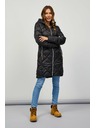 Sam 73 Čierna dámska prešívaná bunda s kapucňou Sam 73