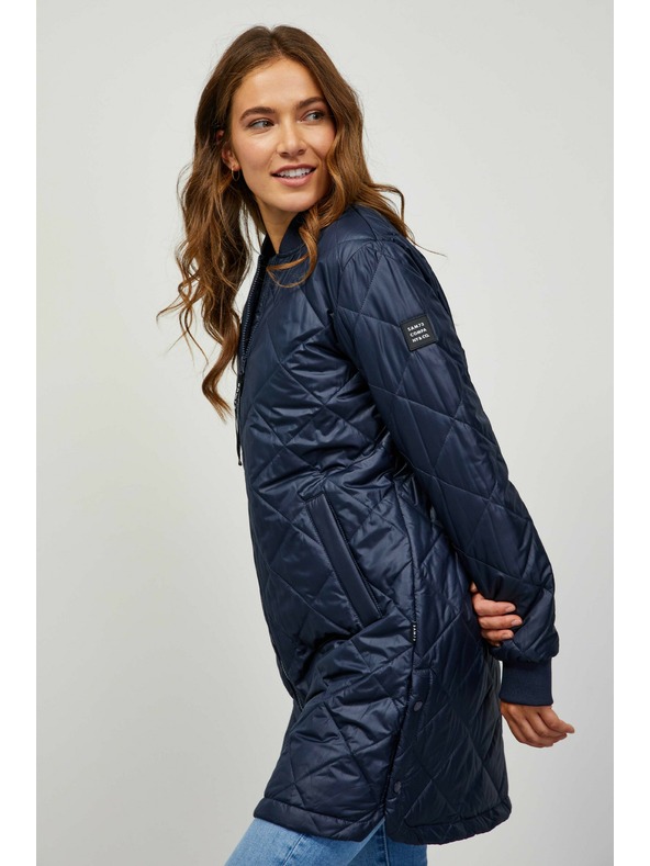 Sam 73 Tmavomodrý dámsky prešívaný kabát Sam 73