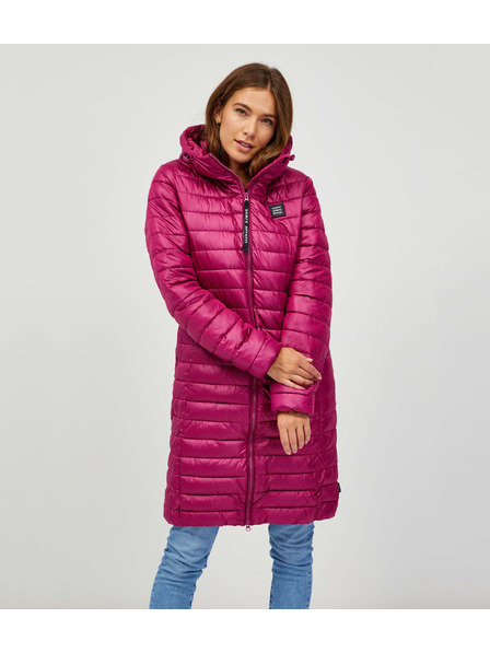 Sam 73 Tmavoružový dámsky prešívaný kabát SAM 73