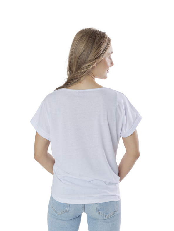 Sam 73 Biele dámske tričko s potlačou SAM 73