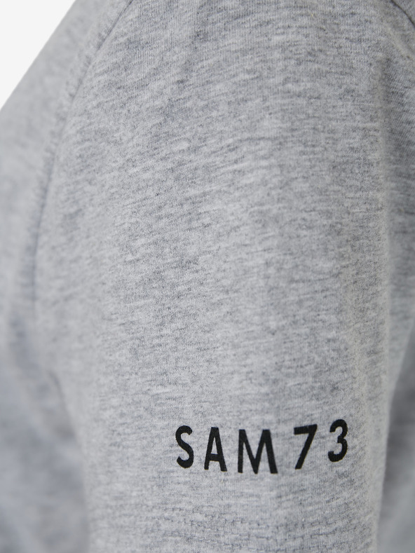 Sam 73 Svetlošedé dámske pruhované tričko SAM 73 Una