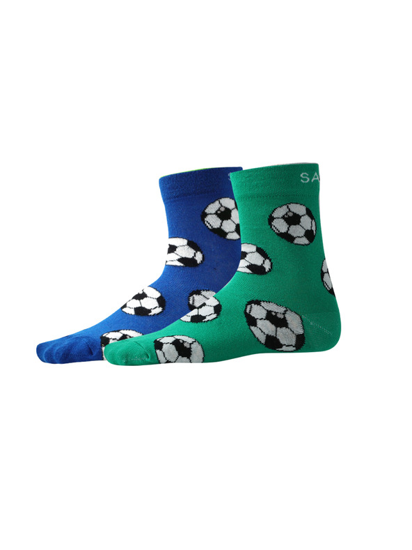 Sam 73 Súprava dvoch párov vzorovaných ponožiek modrej a zelenej farby SAM 73 Unupo