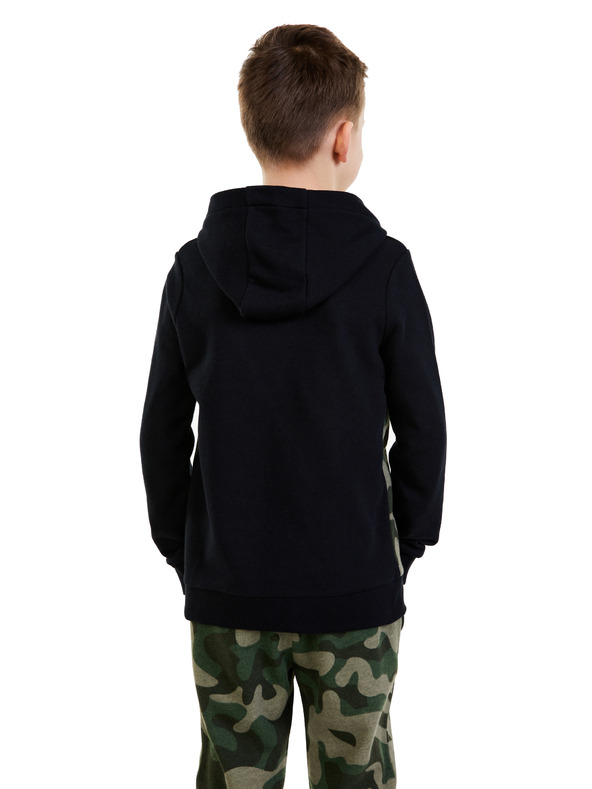 Sam 73 Čierna chlapčenská vzorovaná mikina SAM 73 Danny