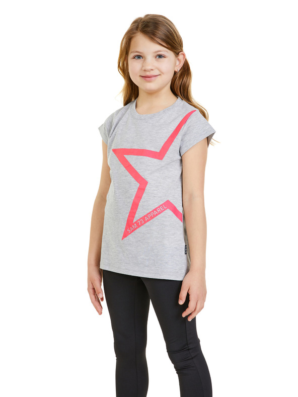 Sam 73 Svetlošedé dievčenské tričko SAM 73 Katherine