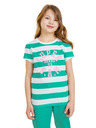 Sam 73 Bielo-zelené detské pruhované tričko SAM 73 Siobhan