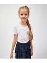 Sam 73 Biele dievčenské tričko SAM 73 Alaina