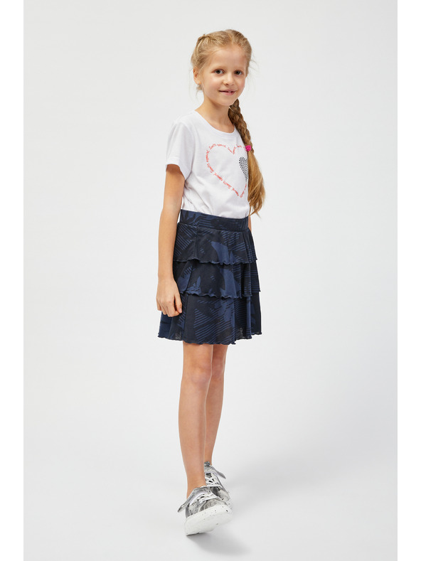 Sam 73 Biele dievčenské tričko SAM 73 Alaina