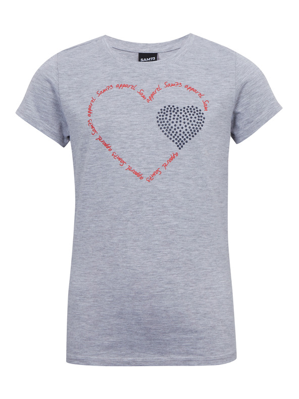 Sam 73 Svetlosivé dievčenské tričko SAM 73 Alaina