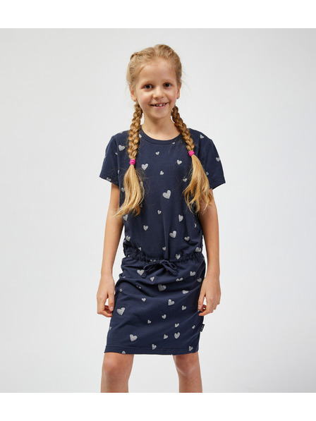 Sam 73 Tmavomodré dievčenské vzorované šaty SAM 73 Welo