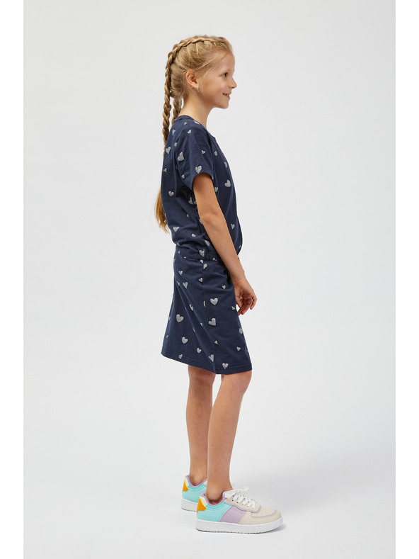 Sam 73 Tmavomodré dievčenské vzorované šaty SAM 73 Welo