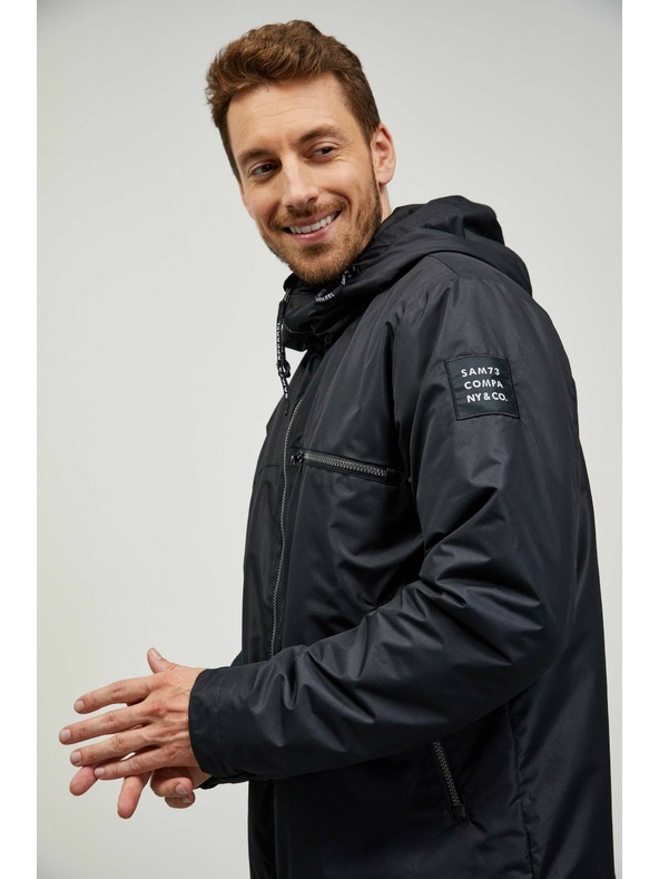 Sam 73 Čierna pánska bunda SAM 73 Cerith