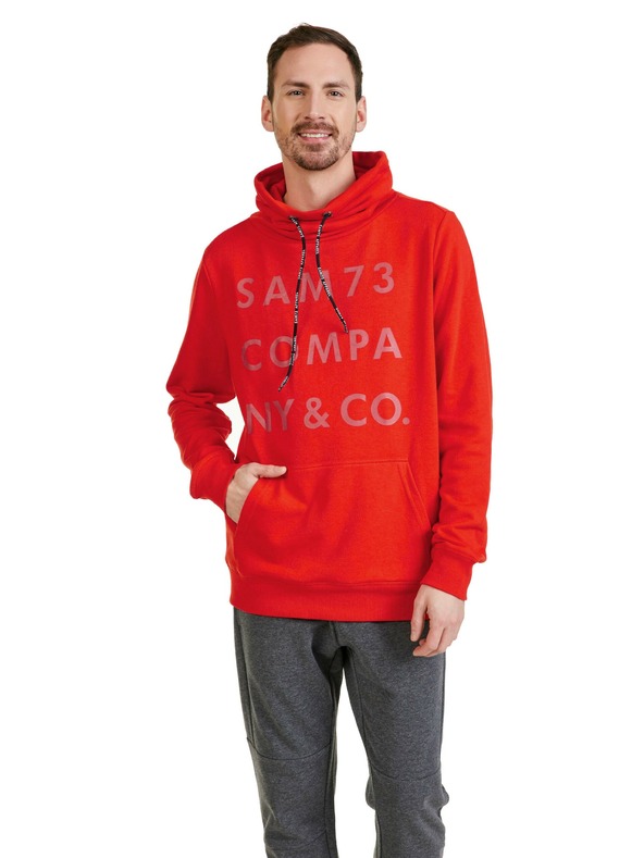 Sam 73 Červená pánska mikina SAM 73 Darrell
