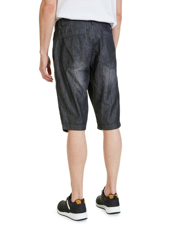 Sam 73 Čierne pánske džínsové šortky SAM 73 Kieran