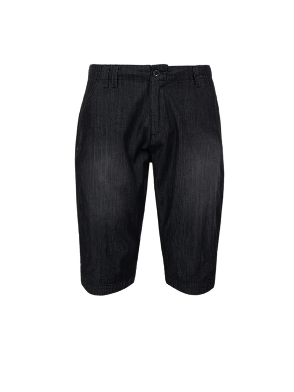 Sam 73 Čierne pánske džínsové šortky SAM 73 Kieran