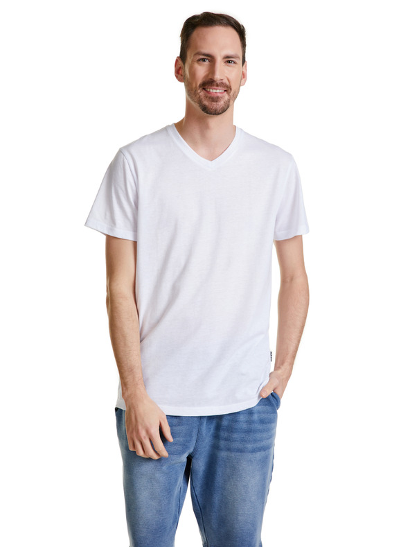 Sam 73 Biele pánske tričko SAM 73 Leonard