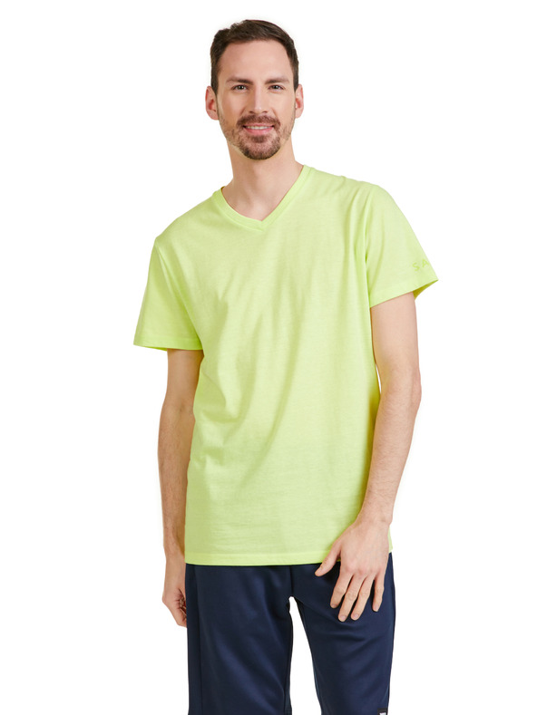 Sam 73 Neónovo žlté pánske tričko SAM 73 Leonard