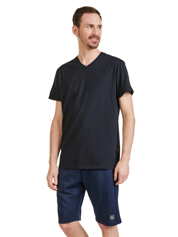 Sam 73 Čierne pánske tričko SAM 73 Leonard