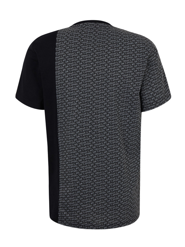 Sam 73 Čierne pánske vzorované tričko SAM 73 Paul