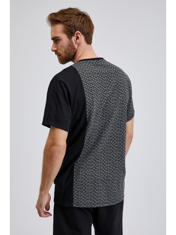 Sam 73 Čierne pánske vzorované tričko SAM 73 Paul