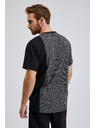 Sam 73 Čierne pánske vzorované tričko SAM 73 Paul