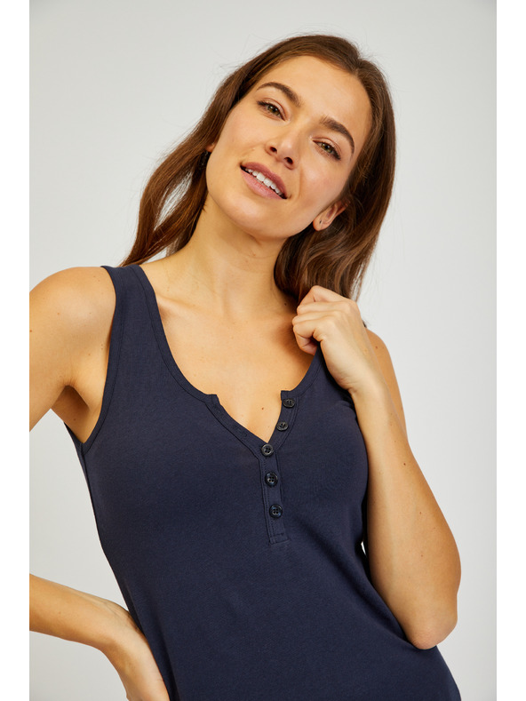 Sam 73 Tmavomodré dámske základné tielko SAM 73 India