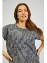Sam 73 Tmavosivé dámske vzorované tričko SAM 73 Veronica