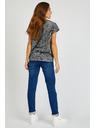 Sam 73 Tmavosivé dámske vzorované tričko SAM 73 Veronica