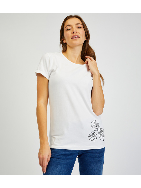 Sam 73 Biele dámske tričko SAM 73 Bethany