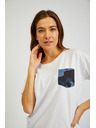 Sam 73 Biele dámske tričko s vreckom SAM 73 Marie