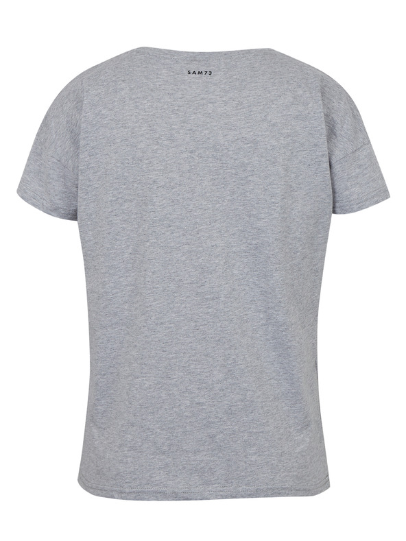 Sam 73 Šedé dámske tričko s vreckom SAM 73 Marie