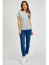 Sam 73 Šedé dámske tričko s vreckom SAM 73 Marie