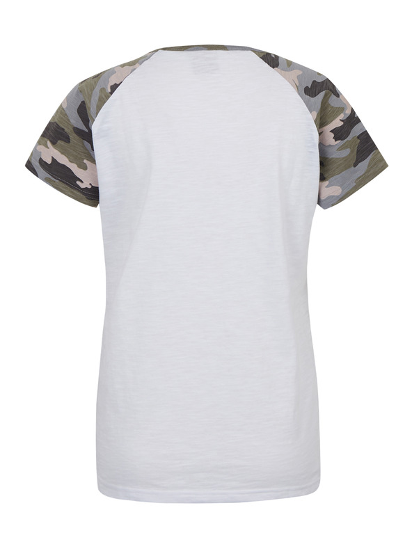 Sam 73 Biele dámske vzorované tričko SAM 73 Rose