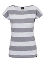 Sam 73 Bielo-sivé dámske pruhované tričko SAM 73 Elspeth