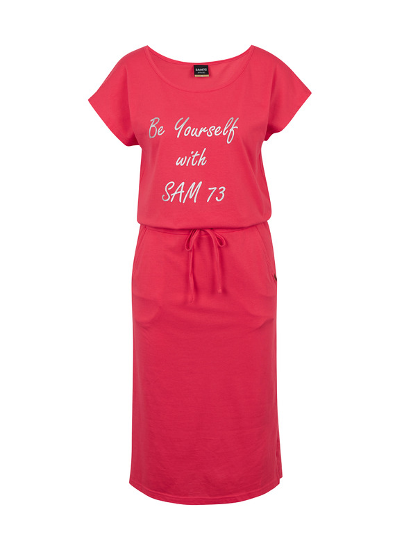 Sam 73 Tmavoružové dámske midi šaty SAM 73 Natalie