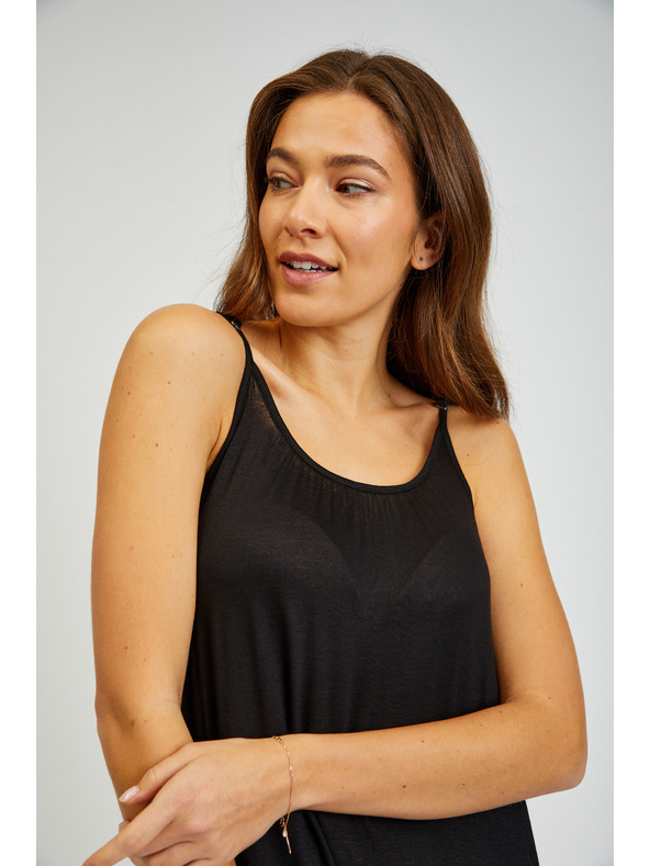 Sam 73 Čierne dámske šaty bez ramienok SAM 73 Alla